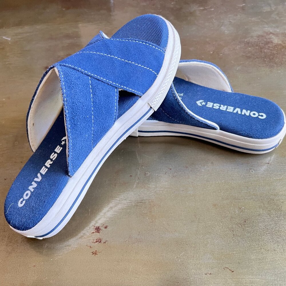 Converse One Star Sandal Slides Sip Navy Suede Women’s Size 8